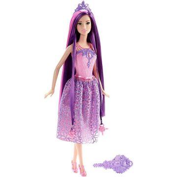 Muñeca Princesa Barbie Endless Hair Kingdom - Pelo Púrpura