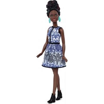 Muñeca Barbie Fashionistas 25 Blue Brocade
