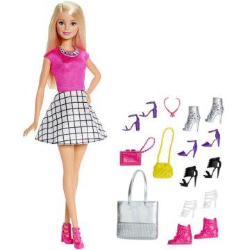Muñeca Barbie con Zapatos y Accesorios