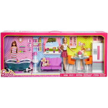 Set de regalo Muñeca Barbie y Mobiliario