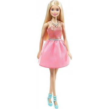 Muñeca Barbie Glitz vestido coral