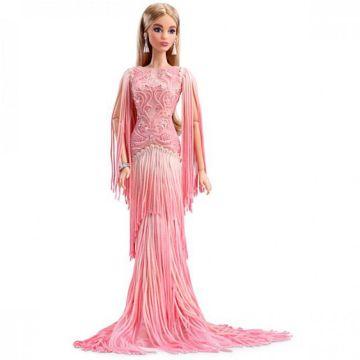 Muñeca Barbie Vestido rubor con flecos - Blush Fringed Gown