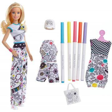 Muñeca y modas Barbie Crayola Color-In Fashion