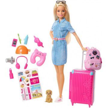 Barbie Dreamhouse Adventures Vamos de Viaje, muñeca con accesorios