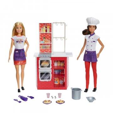Set de juegos y muñeca Barbie Chef italiana
