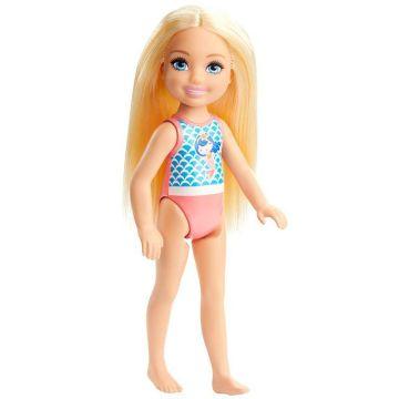 Muñeca Playa Barbie Club Chelsea bañador sirena (rubia)