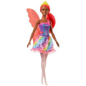 Muñeca hada Barbie Dreamtopia, 12 pulgadas, con cabello rosado, patas y alas de color rosa claro, regalo para niños de 3 a 7 años