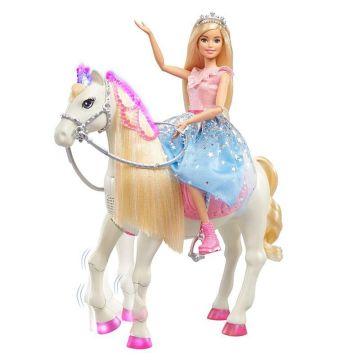 Muñeca Barbie Princess Adventure y caballo Prance & Brillante con luces y sonidos
