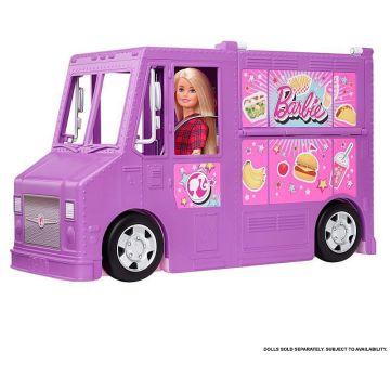 Camión de comida Barbie con múltiples áreas de juego y más de 30 piezas de juego realistas