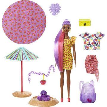 ¡Espuma Barbie Color Reveal ! Muñeca, aroma de fresa, 25 sorpresas para niños de 3 años en adelante