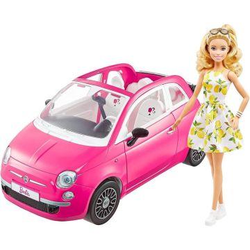  Barbie Vehículo convertible de 2 plazas, coche rosa con ruedas  giratorias y detalles realistas, para niños de 3 a 7 años : Juguetes y  Juegos