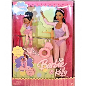 Muñecas AA Barbie y Kelly hermanas bailarinas