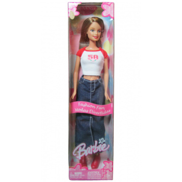 Muñeca Barbie Fashion Fun Flower Tee