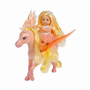 Muñeca Kelly Princesa de las Nubes y Pony (melocotón)