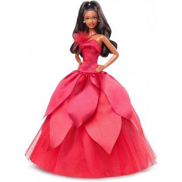 Muñeca Barbie navideña Barbie Signature 2022 (pelo castaño oscuro)