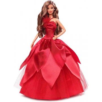 Muñeca Barbie navideña Barbie Signature 2022 (pelo castaño claro)