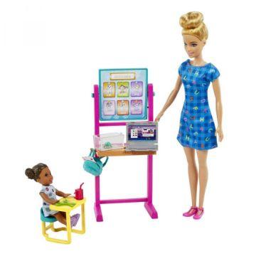 Muñeca Barbie profesora (rubia), muñeca estudiante (morena)