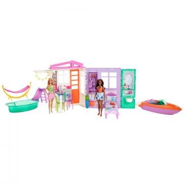 Muñecas y set de juegos con accesorios Barbie Holiday Fun