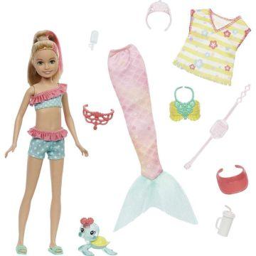 Muñeca Stacie con cola de sirena, mascota y accesorios Barbie Sirena Poderosa