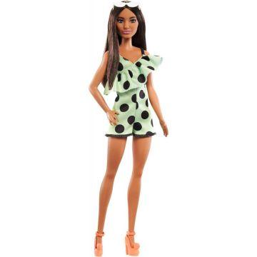 Muñeca Barbie Fashionistas 200 Morena con Pelele de lunares