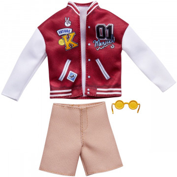 Pack de moda de chaqueta bomber con look completo de Ken