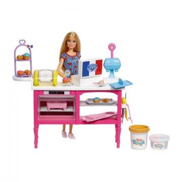 Muñeca Barbie y Accesorios, Muñeca Malibu y 18 Piezas de Repostería, Hacen Necesidad Dos Café