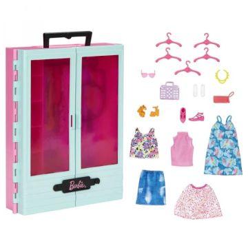 Barbie Closet Playset con 3 conjuntos y accesorios