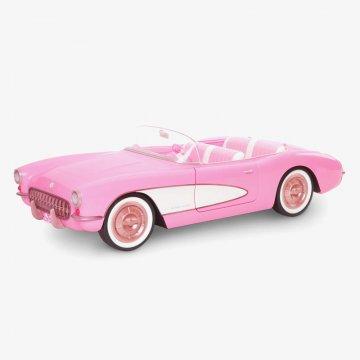 Coche coleccionable Barbie la película, Corvette rosa descapotable