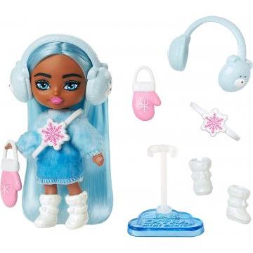 Barbie Extra Mini Minis Muñeca de viaje con moda de invierno, Barbie Extra Fly