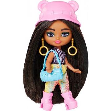 Barbie Extra Mini Minis Muñeca de viaje con estampado de animales Safari Fashion, Barbie Extra Fly