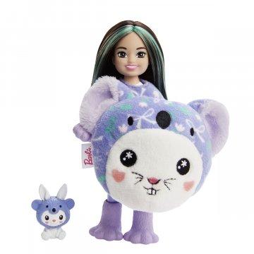 Barbie Muñeco Cutie Reveal y accesorios con disfraz de peluche de animal y  10 sorpresas, incluyendo cambio de color, conejito como koala en serie