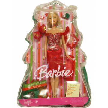 Muñeca Barbie Holiday Wishes con árbol bolso