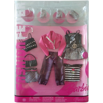 Moda Barbie Fashion Fever Zapatos rosas con falda y top