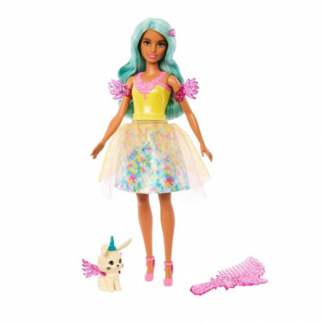 Muñeca Teresa con 2 mascotas de fantasía, Barbie A Touch Of Magic