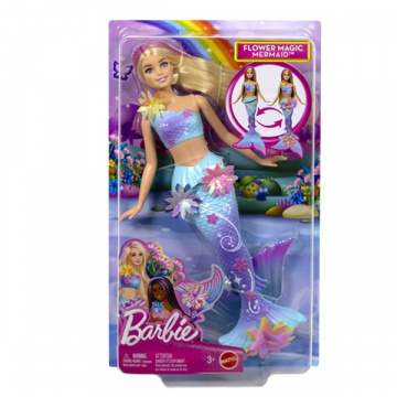 Muñeca Barbie Flower Magic Mermaid (rubia)