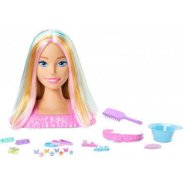 Cabeza de peinados Barbie Color Reveal Styling (caucásica)