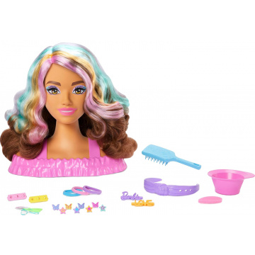 Cabeza de peinados Barbie Color Reveal Styling