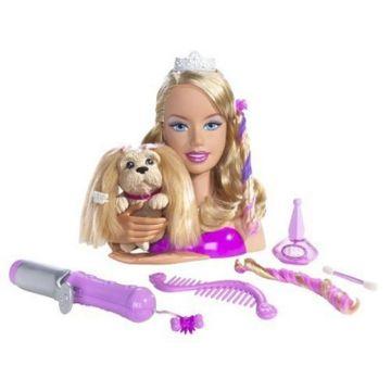 Cabeza de peinado Barbie Glamour Pup