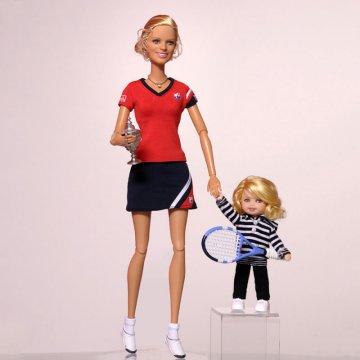 Muñeca Barbie Kim Clijsters y su hija