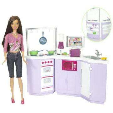 Muñeca y Cocina Barbie Mi Casa