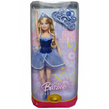 Princesa Barbie Bailarina con tiara, azul