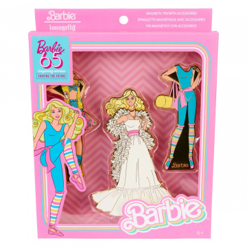 Juego de pins magnéticos para muñecas de papel del 65.° aniversario de Barbie™