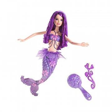 Muñeca Barbie (Cambio de color de pelo sirena - Púrpura)