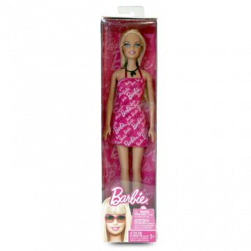Muñeca Barbie con vestido rosa Icónico #1