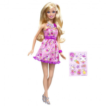 Muñeca Barbie Pascua Sweetie con pegatinas