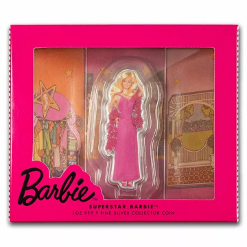 Moneda de plata de 1 oz BARBIE SUPERSTAR 2$ Islas Salomón 2023