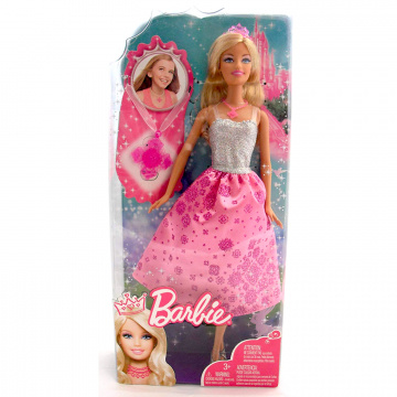 Muñeca Barbie Princesa y Collar de Regalo para Niña (rubia)