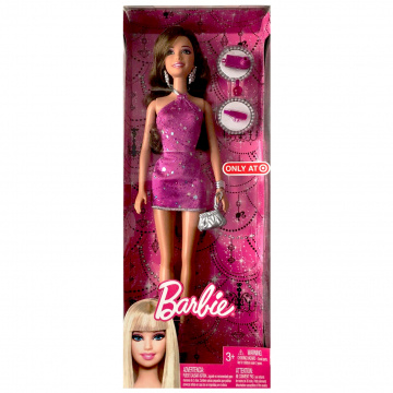 Muñeca Barbie Glitz Shining of Fashion (Vestido rosa)