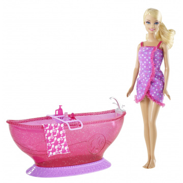 Juego de bañera y muñeca Barbie