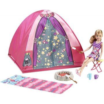 Muñeca Stacie y tienda de campaña Barbie Sisters Camp Out! 